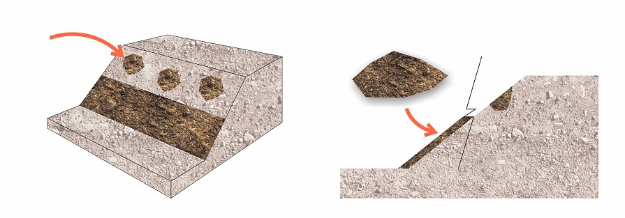 Ohumusování odkrytých zářezů a nových svahů